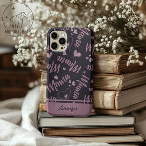 Mama Phone Case, Hearts Tough Case, Protective Cover, Mothers day gift, Gift for Her, Personalized Phone case, iPhone, Samsung, Mother gifts