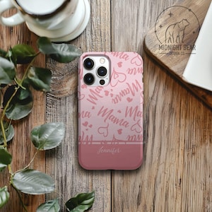 Mama Phone Case, Hearts Tough Case, Protective Cover, Mothers day gift, Gift for Her, Personalized Phone case, iPhone, Samsung, Mother gifts