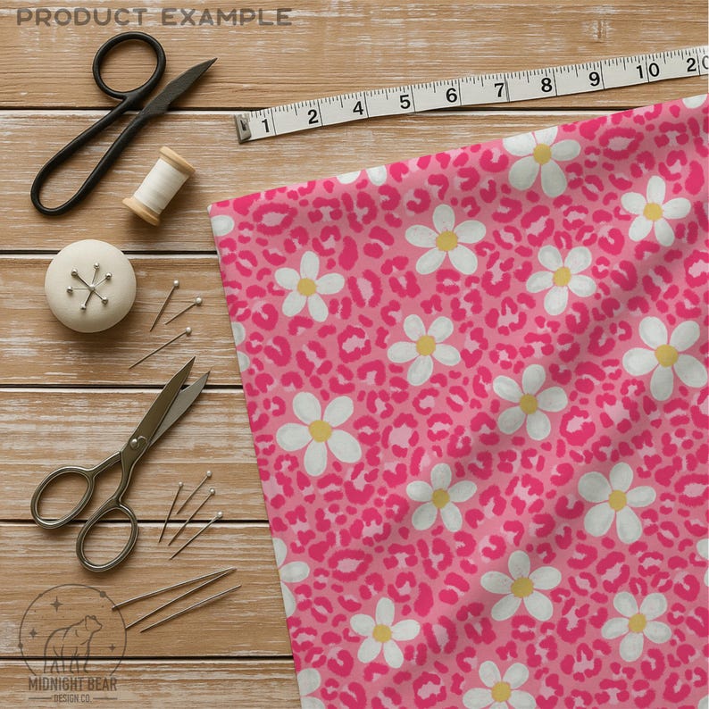 Pink Leopard Print Floral Seamless Pattern Hot Pink Animal Print ...