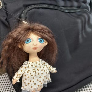 Schlüsselanhänger Puppe Stoff Stoffpuppe Schlüsselanhänger Plüsch Taschenanhänger Handmade Doll Geschenk für Mädchen Sammler