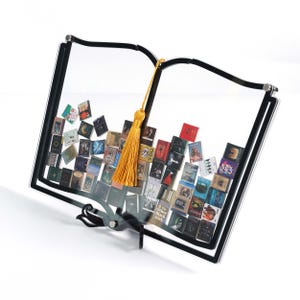 Expositor de libros digitales personalizado: Letrero negro para estantería para leer ebooks, decoración digital, estantería personalizada para amantes de la lectura.