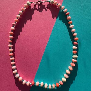 Beach Coral Bead Necklace