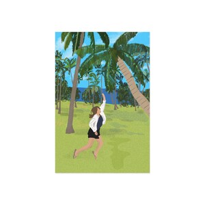 Postal de vacaciones con palmeras de Fiji: juego de papelería de recuerdo de viaje, tarjetas de felicitación de vacaciones, tarjetas de notas de islas tropicales, paquete de 10, regalo