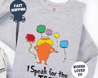 I Speak For The Tree Sweatshirt, Read Across America Dr Seuss Shirt, Reading Day Toddler T-Shirt, Reading Week Bodysuit, Teacher Life Tee