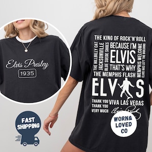 Elvis Presley Shirt, Elvis T-Shirt, Elvis Presley Merch, Elvis Presley Retro Sweatshirt, Gift for Elvis Presley Fan, King Rock and Roll Tee