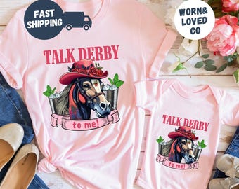 Camiseta del Derby de Kentucky 2025, camiseta para amantes de las carreras de caballos, camiseta "Háblame del Derby", sudadera para regalo de fiesta del Derby, camiseta de regalo del Club del Derby de Kentucky