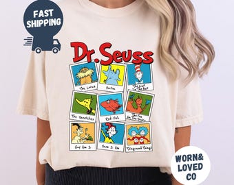 Read Across America Comfort Colors Shirt, Dr Seuss Day Coquette T-Shirt, Reading Friends Unisex Tee, Teacher Life Shirts, School Spirit Gift