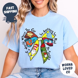 Dr. Seuss Coquette Bow Shirt, Reading Day Toddler T-Shirts, Read Across Adult Sweatshirt, Reading Week Bodysuit, Teacher Life Tee Gifts