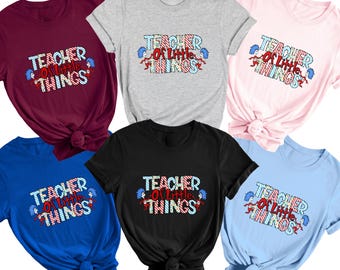 Teacher of All Things Dr Seuss Group Shirts, Reading Day Matching  T-Shirt, Read Across Sweaters, Reading Week Couple Shirt, Teacher Life