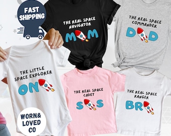 Space Fist Birthday Shirt, Personalized Space Birthday Family T-Shirt, Custom Astronaut Birthday Tee, Astronaut Family Matching 1st Birthday