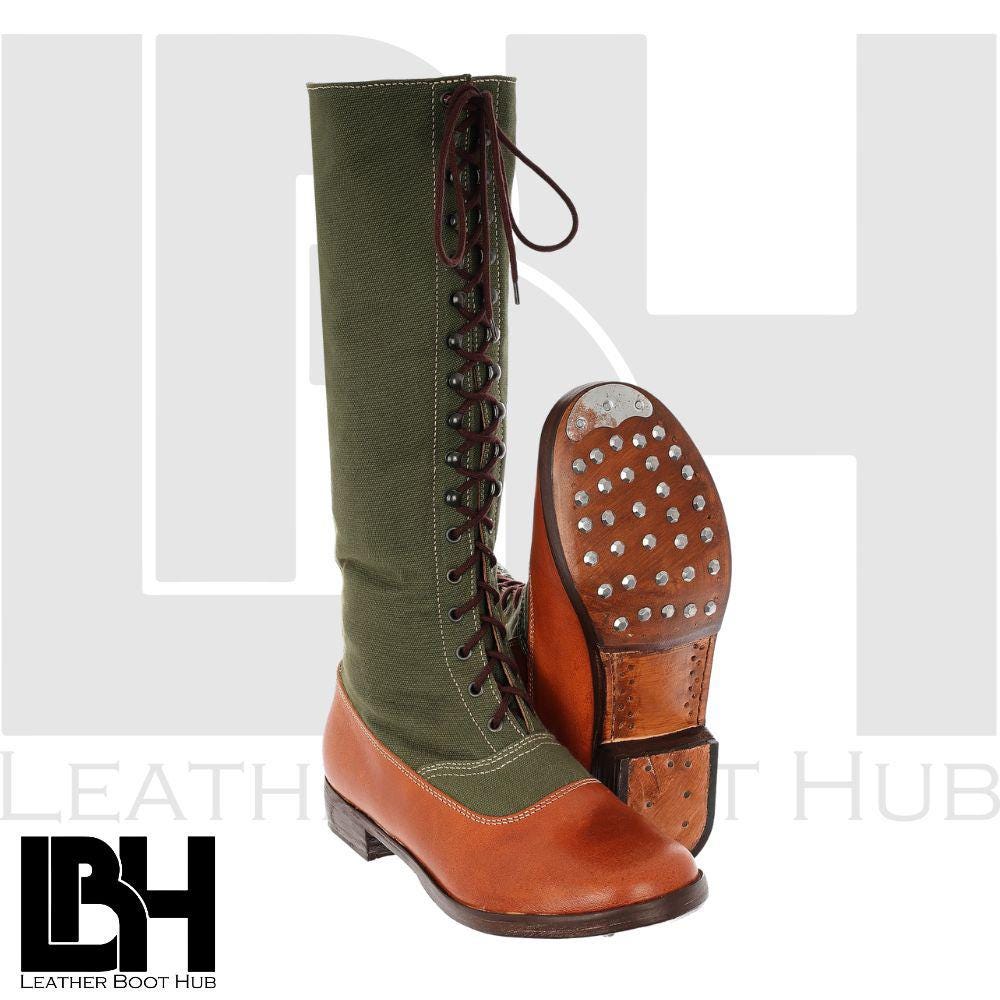 Handmade WH DAK Tropical High Boots | Vintage Historical