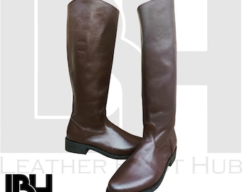 Botas de cuero marrón, botas de cuero puntiagudas de oficial, botas de montar marrones para hombre, botas de montar a caballo para hombre y mujer, botas de cuero hechas a mano,