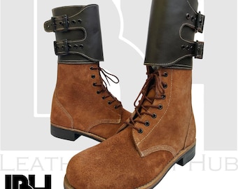 Handmade Leather Boot, Boot, Men Boot, Double Buckles M43 Service Boot With Rubber Sole, Leather Ankle Boot, Combat Boot, Fashion Boots,