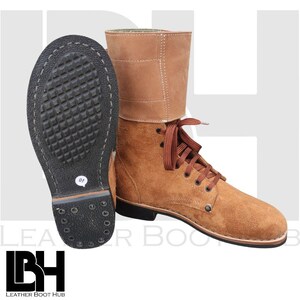 “Premium handcrafted suede leather boots with double buckle straps and lace-up design, rugged non-slip sole, stylish unisex fashion footwear for everyday or outdoor wear”