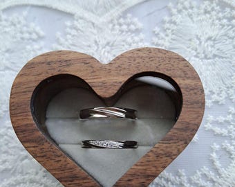 Anillos de Boda en Plata de Ley 925, Anillos de Pareja a Juego, Anillo Personalizado, Grabado Gratis, Ajustable Set de Anillos de Compromiso