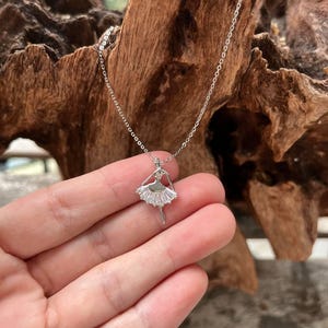 Ballet Dance Necklace, Ballerina Pendant Necklace, Dance School Gift, Dance Team Gift, Gold Ballerina Necklace,Silver Ballerina Necklace