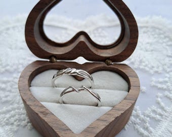 Anillos de pareja de plata de ley, grabado gratuito, anillos ajustables a juego