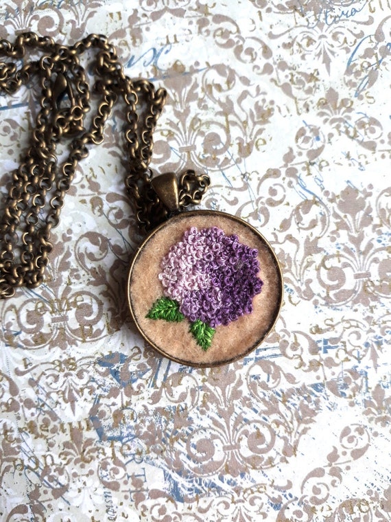 Chunky Geometric Jewelry -#192 Black /& Gold Floral Necklace Purple Botanical Gift Lavender Garden Necklace Red Flower Accessory