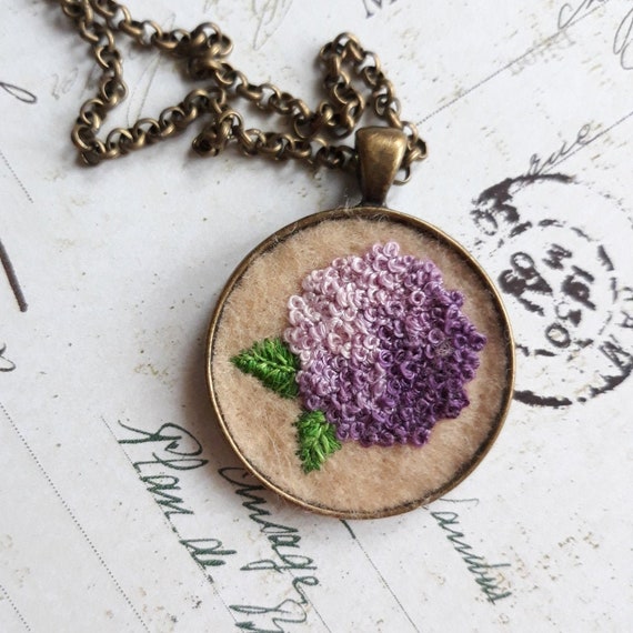 Chunky Geometric Jewelry -#192 Black /& Gold Floral Necklace Purple Botanical Gift Lavender Garden Necklace Red Flower Accessory