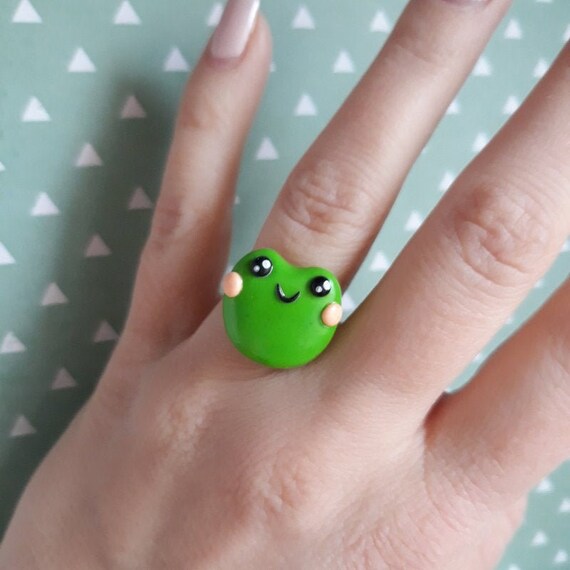 clay frog ring