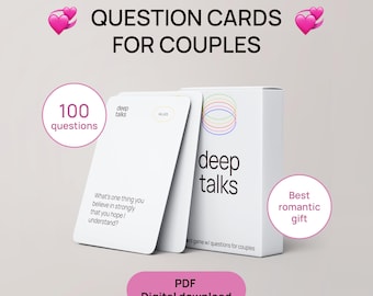 DEEP TALKS Conversation Card Game | Psychological Questions For Couples | Icebreaker & Get to Know You Game | Best Romantic Gift
