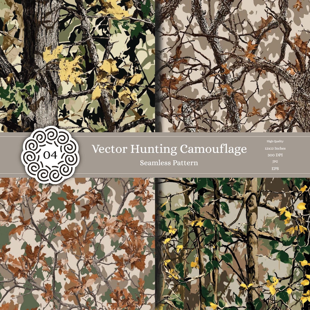 04 Vector Hunting Camouflage Designs | Seamless Pattern | Real Tree ...
