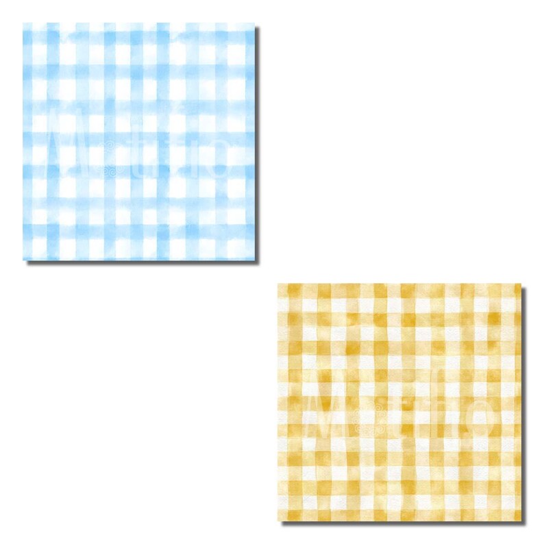 Watercolor Gingham Plaid Digital Paper | Seamless Gingham Pattern ...