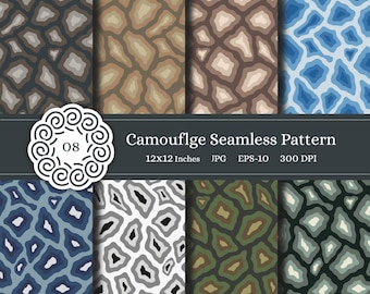 Vector Camouflage Design | Seamless Pattern | Digital Camouflage | Hunting Camouflage Background | Abstract Camo | Old School |Leopard Print