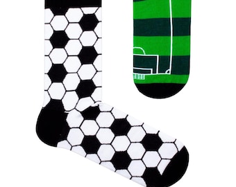 Chaussettes de football : mélange de coton peigné unisexe