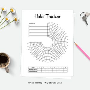 Circle Habit Tracker Printable: Monthly Goal Planner (PDF) image 6