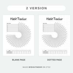 Circle Habit Tracker Printable: Monthly Goal Planner (PDF) image 2