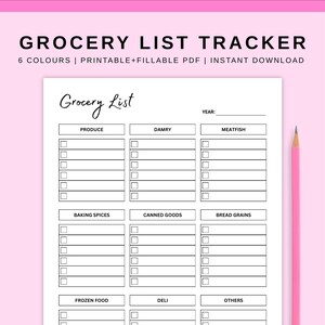 Modelo de lista de compras para impressão. Planejador de compras. Modelo de compras de compras. Lista de compras de alimentos. Carta A4. Download instantâneo em PDF