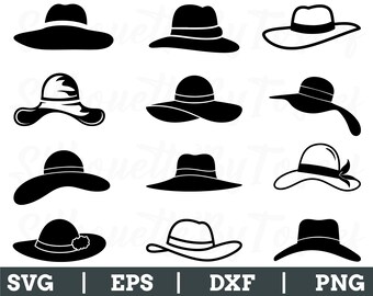 Lady Diva Hat Svg, Lady Diva Hat Silhouette, Lady Diva Hat Vector, Dxf, Png