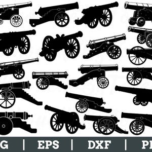 Old Medieval Canon Svg, Medieval Canon Silhouette, Dxf, Png