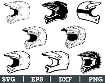 Racing Motorbike Helmet Svg, Dxf, Png