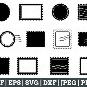 Postal Stamp Svg, Postal Stamp Vector, Postal Stamp Silhouette, Jpeg, Png