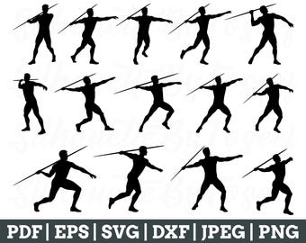 Jabalina masculina SVG, silueta de jabalina masculina, archivo de corte de jabalina, jabalina DXF, JPEG, PNG