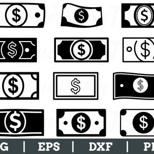 Dollar Bill Svg, Dollar Bill Silhouette, Dollar Bill Vector, Dxf, Png