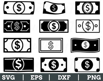 Dollar Bill Svg, Dollar Bill Silhouette, Dollar Bill Vector, Dxf, Png