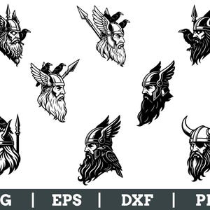 Odins huvud Svg, Dxf, Png
