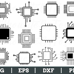 Circuit Board Svg, Circuit Board Silhouette, Circuit Board Vector, Dxf, Png