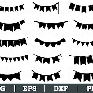 Party Banner Svg, Party Banner Silhouette, Party Banner Vector, Party Banner Dxf, Png