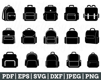 School Bag Svg, School Bag Cut File, School Bag Vector, School Bag Dxf, Jpeg, Png