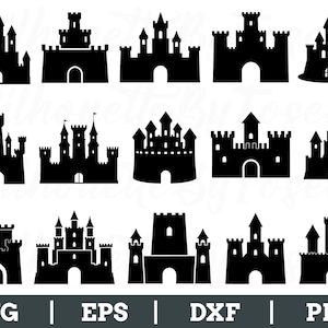 Castle Svg, Castle Silhouette, Castle Vector, Castle Dxf, Png