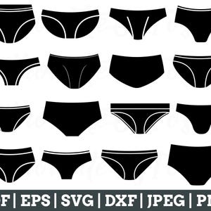 Underwear Svg, Underwear Cut File, Underwear Silhouette, Unisex Underwear Vector, Jpeg, Png