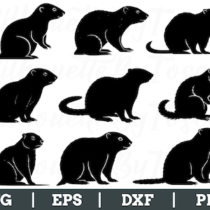 Murmeltier Motiv, Murmeltier Silhouette, Murmeltier Vektor, Murmeltier Schnittdatei, Dxf, Png