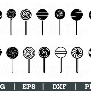 Lollipo Svg, Lollipop Silhouette, Lollipop Cut File, Lollipop Dxf, Png