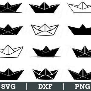Paper Boat Svg, Paper Boat Cut File, Paper Boat Vector, Paper Boat Silhouette, Png