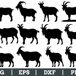 Alpine Goat Svg, Alpine Goat Silhouette, Alpine Goat Vector, Dxf, Png