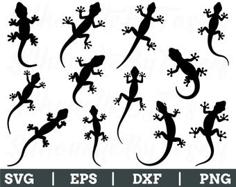 Gecko Svg, Gecko Silhouette, Gecko Vector, Gecko Dxf, Png